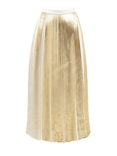 Плиссированная юбка-миди с металлизированным напылением Valentino