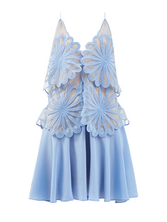 Платье из шелкового крепа с 3D-отделкой Stella Mc Cartney