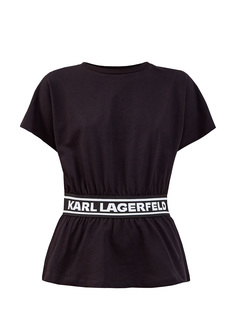 Приталенная футболка из хлопкового джерси Karl Lagerfeld