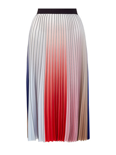 Юбка-плиссе из атласа с градиентным colorblock-принтом Karl Lagerfeld