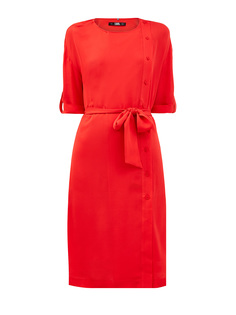 Яркое платье из шелка с поясом-лентой Karl Lagerfeld