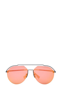 Очки-авиаторы в тонкой металлической оправе Fendi (Sunglasses)