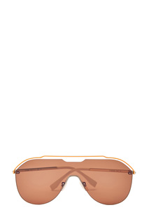 Очки-маска в графичной металлической оправе авиатор Fendi (Sunglasses)