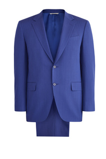 Однотонный классический костюм из шерстяной ткани Impeccabile Canali