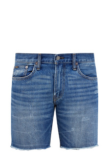 Джинсовые шорты с потертостями и эффектом необработанного края Polo Ralph Lauren