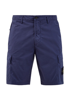 Хлопковые бермуды с карманами в стиле карго Stone Island