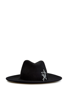 Шляпа-трилби из шерстяного драпа с вышивкой Lorena Antoniazzi