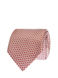 Шелковый галстук с фактурным геометрическим узором Canali