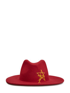 Шляпа из тонкой шерсти с вышитой символикой Lorena Antoniazzi