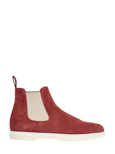 Ботинки в стиле casual из бархатистой замши Santoni
