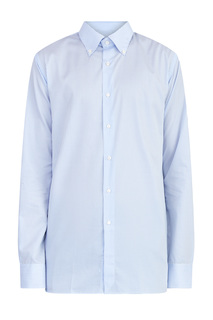 Рубашка из поплина Wrinkle Free с принтом бело-голубую в полоску Xacus