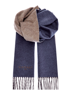 Двусторонний кашемировый шарф с волокнами шелка Canali
