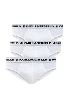 Однотонный комплект из трусов-слипов с контрастным логотипом Karl Lagerfeld