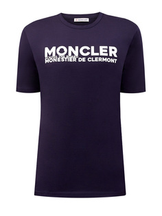 Хлопковая футболка с объемной аппликацией-леттерингом Moncler