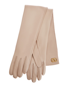 Высокие перчатки из кожи наппа с логотипом VLOGO Valentino Garavani