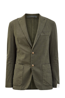 Однобортный пиджак из хлопка с добавлением волокон льна Eleventy