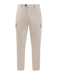 Окрашенные вручную брюки из хлопкового габардина American Pima Brunello Cucinelli