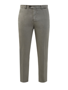 Брюки в стиле casual из хлопкового габардина American Pima Brunello Cucinelli