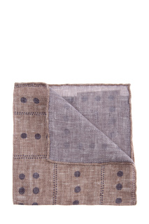 Льняной платок-паше с принтом в точку Brunello Cucinelli