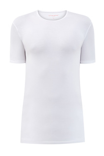 Белая футболка с короткими рукавами из мягкого микромодала Derek Rose