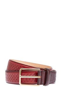 Плетеный кожаный ремень с эффектом патины Santoni