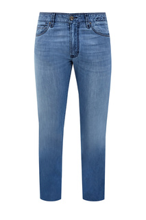 Окрашенные вручную джинсы из тонкого денима Cortigiani