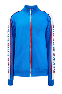Хлопковая толстовка из гладкого футера с лампасами Bikkembergs