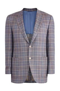 Пиджак из фактурной шерстяной ткани с волокнами льна Canali