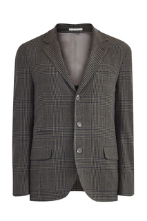 Пиджак из шерсти и кашемира с паттерном «Принц Уэльский» Brunello Cucinelli