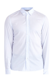 Рубашка в повседневном стиле из хлопка с воротом-стойкой на пуговицах Brunello Cucinelli
