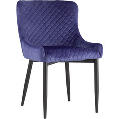 Стул Stool Group Ститч вельвет королевский синий/ножки металл черный матовый MC15 velvet HLR-65 + MC15 legs