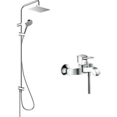 Смеситель для ванны Hansgrohe Metropol Classic с душевым гарнитуром, хром (31340000, 26282000)