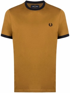 FRED PERRY футболка с вышитым логотипом