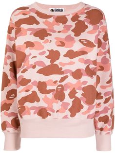 A BATHING APE® толстовка с камуфляжным принтом и круглым вырезом