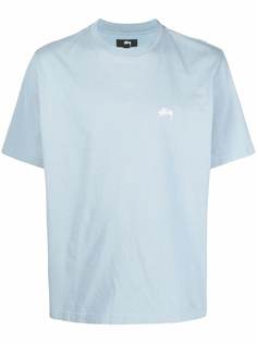 Stussy футболка с вышитым логотипом