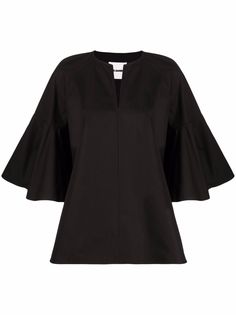 Jil Sander блузка с оборками и разрезом