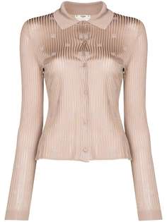 Fendi Karligraphy logo-knit cardigan