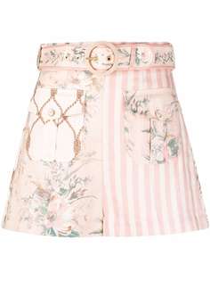 ZIMMERMANN Moonshine patchwork-print shorts