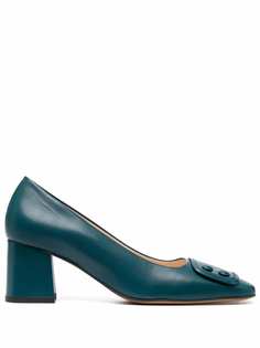 Tila March button-strap leather pumps