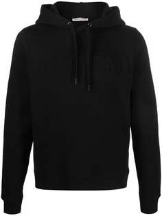 Valentino embossed logo drawstring hoodie