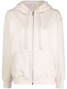 Off-White DIAG REG ZIP-UP HOODIE BEIGE BEIGE