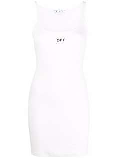 Off-White OFF STAMP BASIC RIB DRESS WHITE BLACK