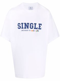VETEMENTS slogan-print short-sleeved T-shirt