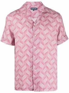Frescobol Carioca wave-print linen shirt