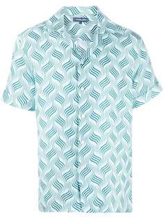 Frescobol Carioca wave-print short-sleeve shirt