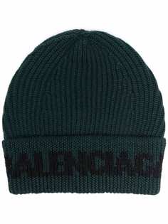 Balenciaga intarsia-logo beanie