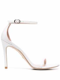 Stuart Weitzman Nudist Curve 105mm leather sandals