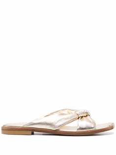 Stuart Weitzman Playa metallic leather sandals