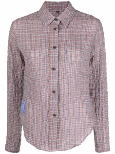 MCQ check-print button-up shirt