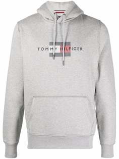 Tommy Hilfiger logo-print organic cotton hoodie
